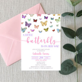 Färg Butterfly ThBäste Baby Shower Inbjudningar