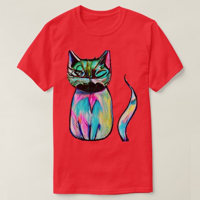 färg cat t shirt (Design framsida)