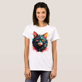 Färg cat t shirt