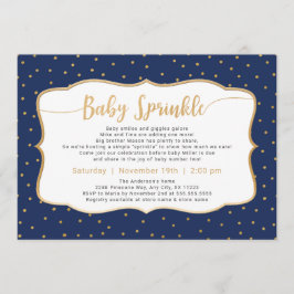 Färg Changeable Baby Sprinkle guld konetti Inbjudningar