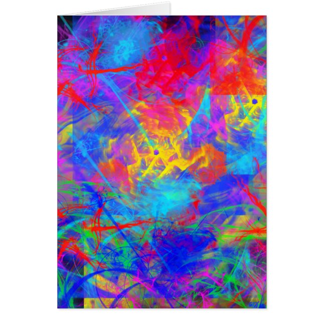 Färg Chaos Hälsningskort (Framsidan)