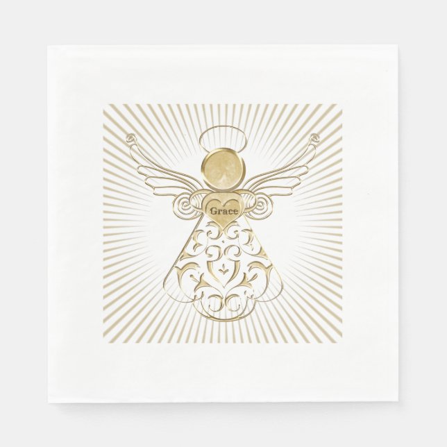 Färg Choice: julängel av Grace Sunbeams Pappersservett (Framsidan)