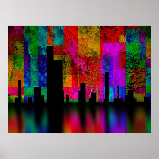 Färg City Vibrance Poster (Framsidan)