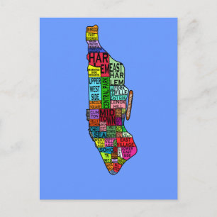 Färg Coded Manhattan NYC Tshirts, Hoodies Vykort