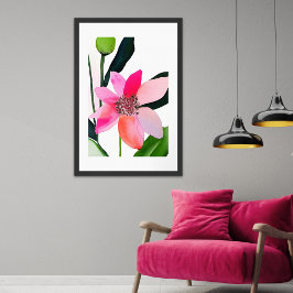 Färg Contemporary blomma oinramad Poster
