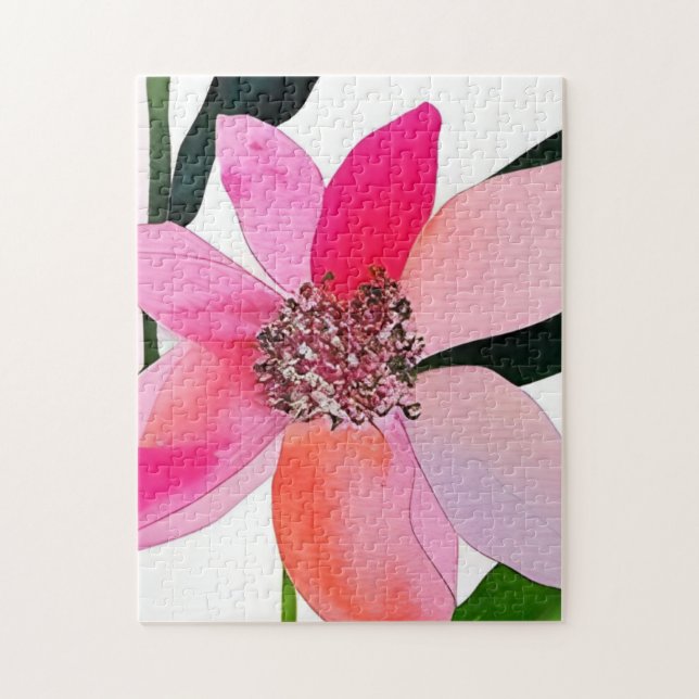 Färg Contemporary blomma Pussel (Vertikal)