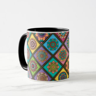 Färg Crazy Mandala Quilt Bee Mugg