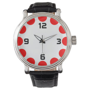 Färg Crescent - Red on White Armbandsur