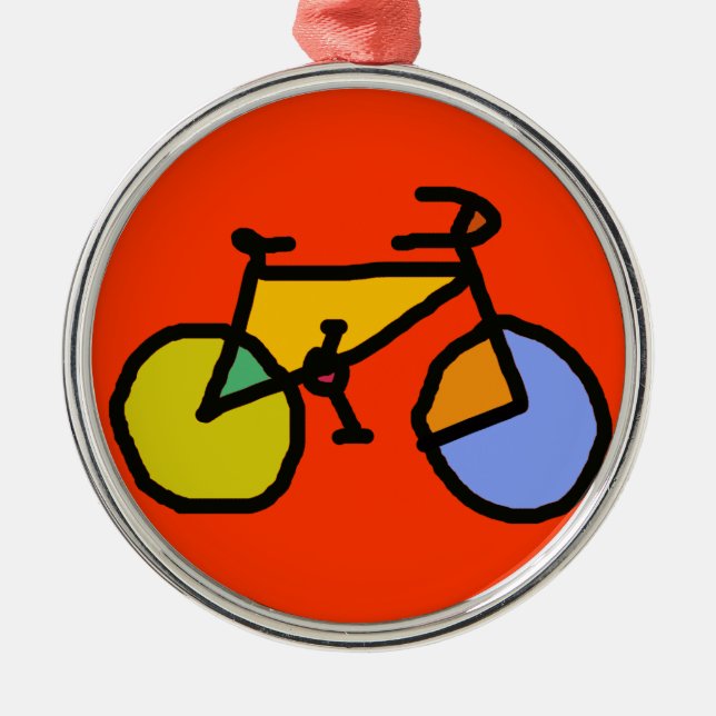 färg cykel julgransprydnad metall (Framsidan)