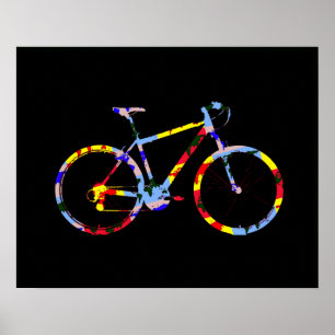 färg-cykel - vindrutetorkare poster