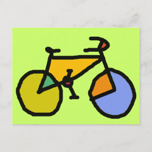 färg cykel vykort