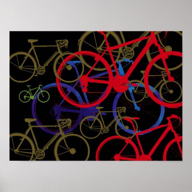 färg cyklar poster (Framsidan)