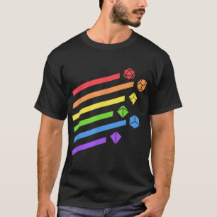 Färg D20-kollekto av minimalistisk polyhedralenhet T Shirt