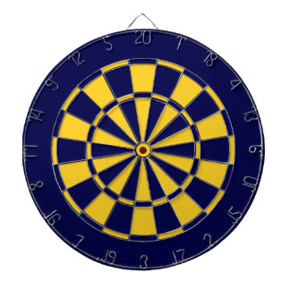 Färg Dartboard och Darts i marinblått och Guld-tea Darttavla