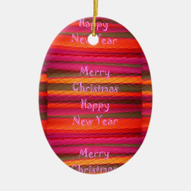 Färg Design för god jul Gott nytt år Julgransprydnad Keramik (Framsidan)