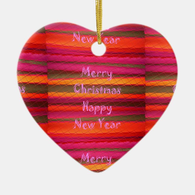 Färg Design för god jul Gott nytt år Julgransprydnad Keramik (Framsidan)