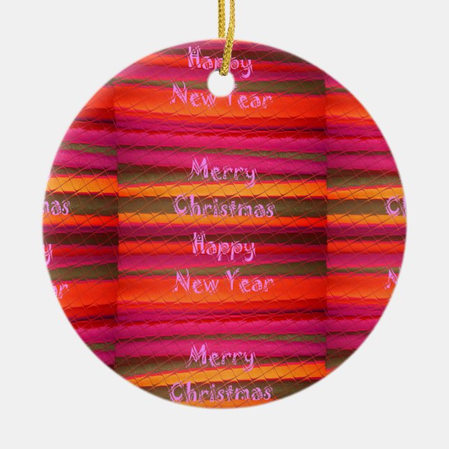 Färg Design för god jul Gott nytt år Julgransprydnad Keramik (Framsidan)