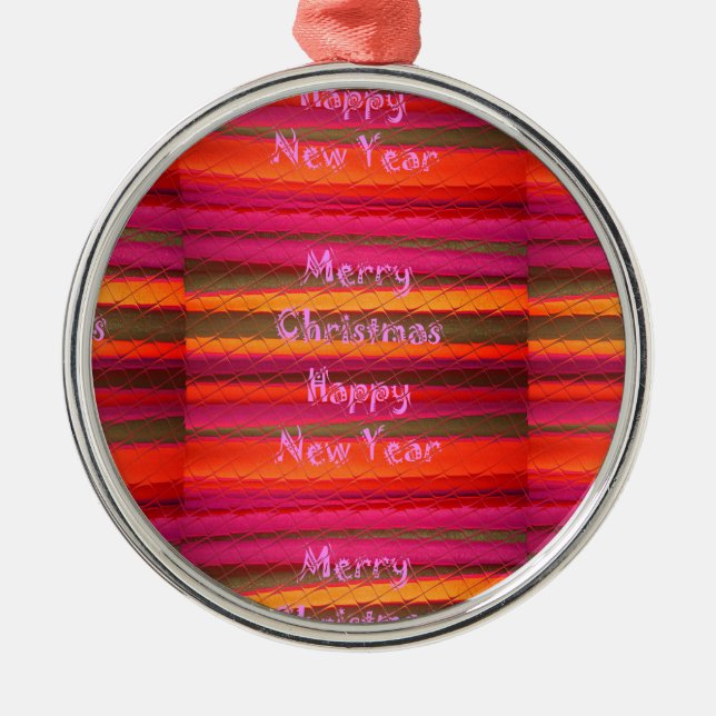 Färg Design för god jul Gott nytt år Julgransprydnad Metall (Framsidan)