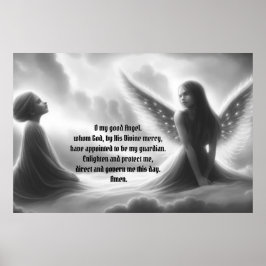 Färg det Gardian Angel med Prayer Poster
