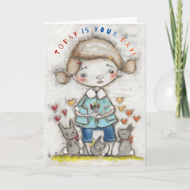 Färg din dag - hälsningskort tack kort (Framsida)