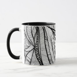Färg din egen 11 oz: färgning, dykning, gåva, B+W Mugg