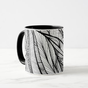 Färg din egen 11 oz: färgning, dykning, gåva, B+W Mugg