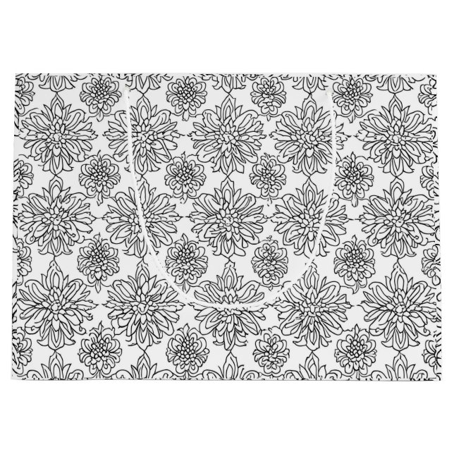 Färg-Din egen Chrysanthemum Design Mönster (Framsidan)