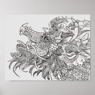 Färg din egen dragbil poster