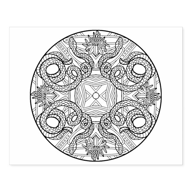 Färg din egen färgning av Bok Design Snake Stämpel (Tryck)