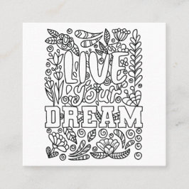 Färg din egen fyrkantigt visitkort