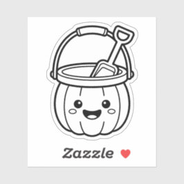 Färg din egen Kawaii Pumpa Sandlåda Klistermärken