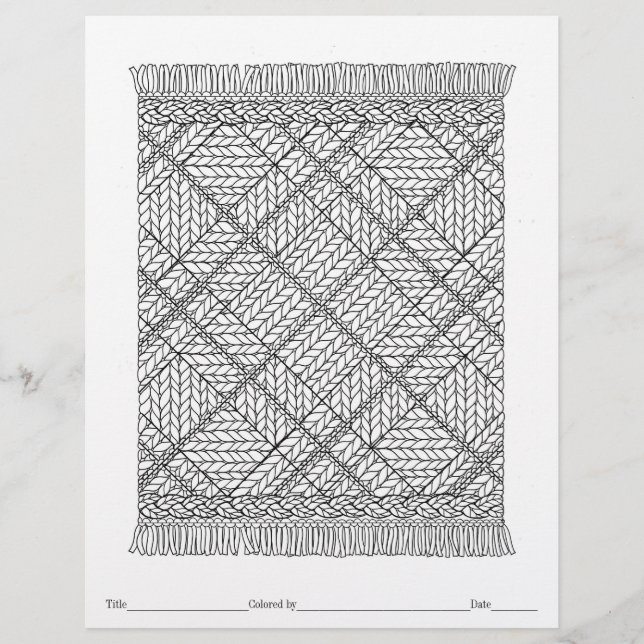 FÄRG: DIN EGEN Knsigned Argyle Play Coloring Page (Framsida)