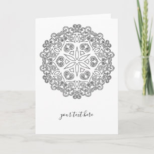 Färg Din egen MANDALA - DIY Coloring Bok 2 Kort