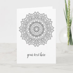 Färg Din egen MANDALA - DIY Coloring Bok 4 Kort