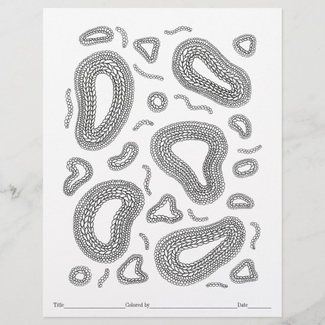 FÄRG: DIN EGEN mikroskop Knitting Coloring Page (Framsida)