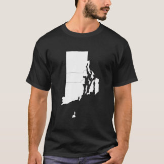 Färg din egen Rhode Island husbil camping län kart T Shirt