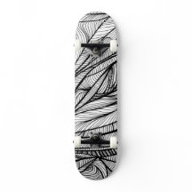 Färg-din egen skateboard Docka Black + White