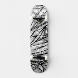 Färg-din egen skateboard Docka Black + White
