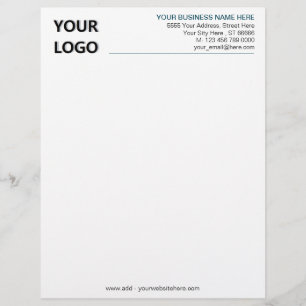 Färg Din Logotyp Namn Info Business Letterhead Brevhuvud