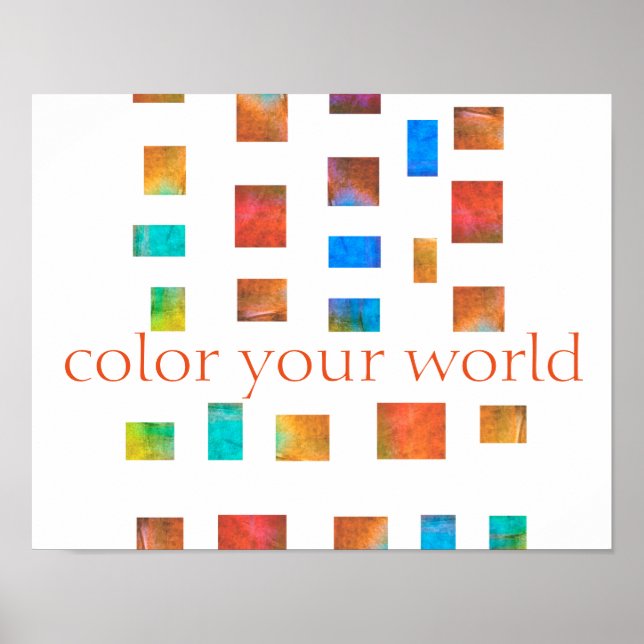 färg din värld poster citera modern chic (Framsidan)