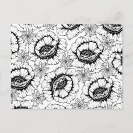 Färg dina egna emone Flowers Vykort