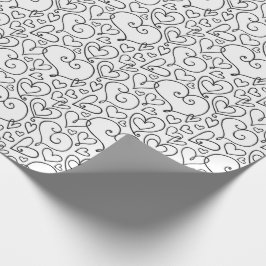 Färg dina egna visemiska hjärtan Mönster Presentpapper