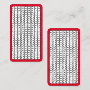 FÄRG ditt EGET Knitting Red Bookmark-kort Anteckningskort