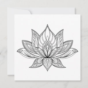 Färg ditt eget Lotus Kort