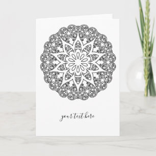 Färg Ditt eget MANDALA - DIY Coloring Bok 1 Kort