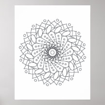 Färg ditt eget Mandala Wall Art Art