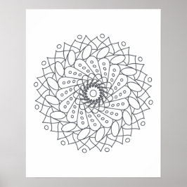 Färg ditt eget Mandala Wall Art Art Poster