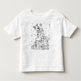 Färg Ditt eget tomte och renar T Shirt