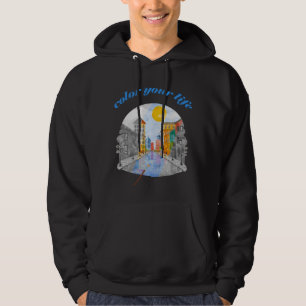 Färg ditt liv hoodie