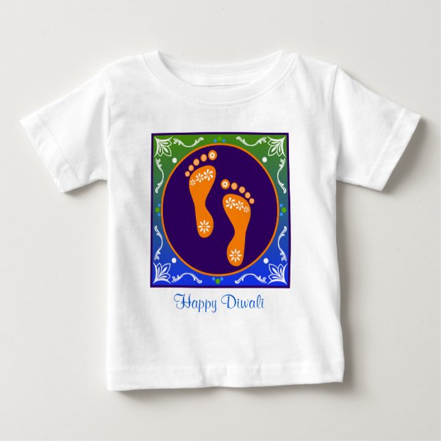 Färg Diwali Rangoli med avtryck T Shirt (Framsida)